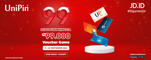 9.9 JDID Diskon Voucher Game hingga 99rb